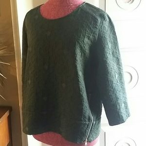 J. Crew Matelasse Zip Top